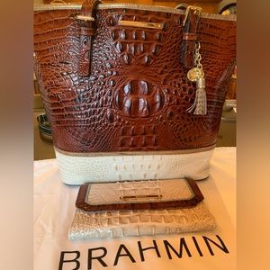 !Brahmin Bag with matching wallet! USED, great condition!
